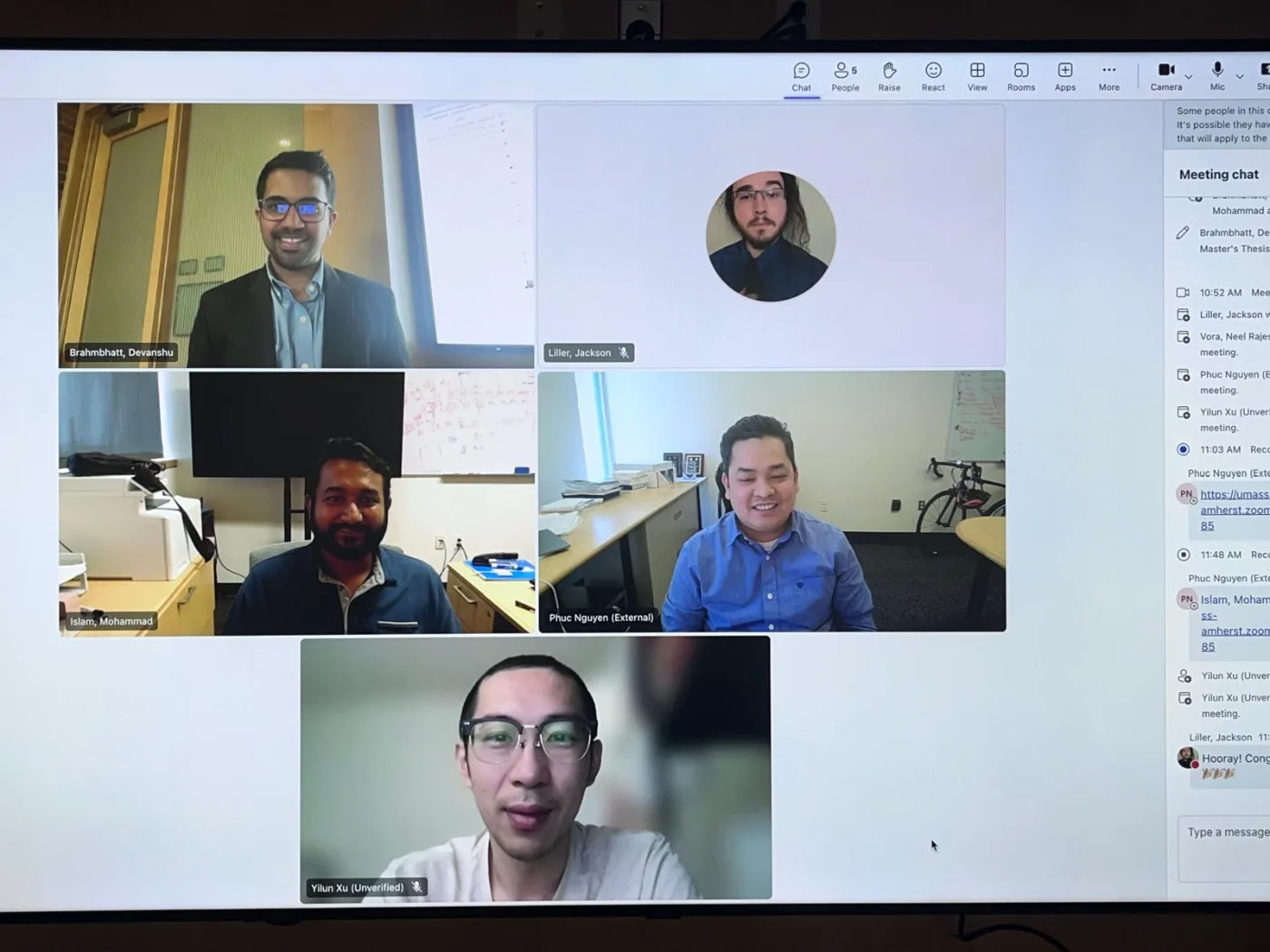 Thesis defense — committee call with UTA and Berkeley Lab