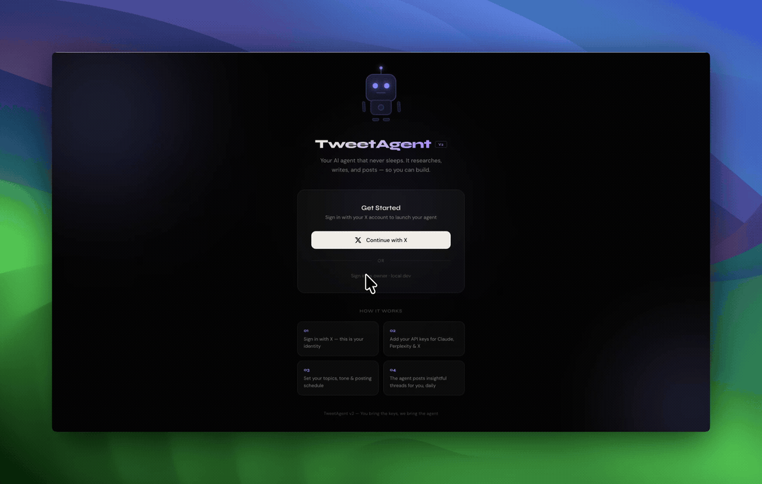 X agent live demo